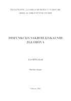 prikaz prve stranice dokumenta DISFUNKCIJA SAKROILIJAKALNIH ZGLOBOVA