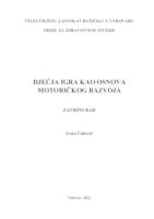 prikaz prve stranice dokumenta DJEČJA IGRA KAO OSNOVA MOTORIČKOG RAZVOJA