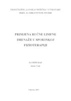 prikaz prve stranice dokumenta PRIMJENA RUČNE LIMFNE DRENAŽE U SPORTSKOJ FIZIOTERAPIJI