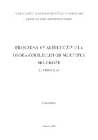 prikaz prve stranice dokumenta PROCJENA KVALITETE ŽIVOTA OSOBA OBOLJELIH OD MULTIPLE SKLEROZE