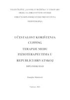 prikaz prve stranice dokumenta UČESTALOST KORIŠTENJA CUPPING TERAPIJE MEĐU FIZIOTERAPEUTIMA U REPUBLICI HRVATSKOJ