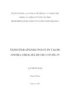 prikaz prve stranice dokumenta FIZIOTERAPIJSKI POSTUPCI KOD OSOBA OBOLJELIH OD COVID-19