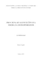 prikaz prve stranice dokumenta PROCJENA KVALITETE ŽIVOTA OSOBA SA OSTEOPOROZOM