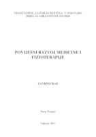 prikaz prve stranice dokumenta POVJESNI RAZVOJ MEDICINE I FIZIOTERAPIJE