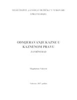 prikaz prve stranice dokumenta ODMJERAVANJE KAZNE U KAZNENOM PRAVU