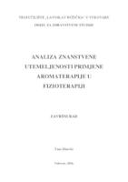 prikaz prve stranice dokumenta ANALIZA ZNANSTVENE UTEMELJENOSTI PRIMJENE AROMATERAPIJE U FIZIOTERAPIJI