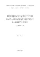 prikaz prve stranice dokumenta FIZIOTERAPIJSKI POSTUPCI I RADNA TERAPIJA U LIJEČENJU PARETIČNE ŠAKE