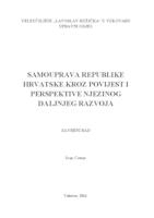 prikaz prve stranice dokumenta SAMOUPRAVA REPUBLIKE HRVATSKE KROZ POVIJEST I PERSPEKTIVE NJEZINOG DALJNJEG RAZVOJA