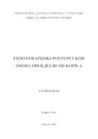 prikaz prve stranice dokumenta FIZIOTERAPIJSKI POSTUPCI KOD OSOBA OBOLJELIH OD KOPB-a