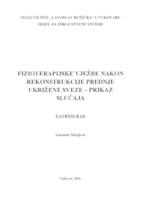 prikaz prve stranice dokumenta FIZIOTERAPIJSKE VJEŽBE NAKON REKONSTRUKCIJE PREDNJE UKRIŽENE SVEZE - PRIKAZ SLUČAJA