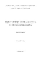 prikaz prve stranice dokumenta FIZIOTERAPIJA KOD PACIJENATA SA ARTROZOM KOLJENA