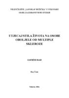 prikaz prve stranice dokumenta UTJECAJ STILA ŽIVOTA NA OSOBE OBOLJELE OD MULTIPLE SKLEROZE