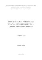 prikaz prve stranice dokumenta SPECIFIČNOSTI PREHRANE I ZNAČAJ FIZIOTERAPEUTA U OSOBA S OSTEOPOROZOM