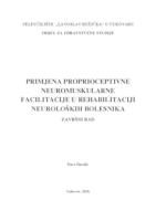 prikaz prve stranice dokumenta PRIMJENA PROPRIOCEPTIVNE NEUROMUKULARNE FACILITACIJE U REHABILITACIJI NEUROLOŠKIH PACIJENATA