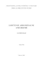 prikaz prve stranice dokumenta LIJEČENJE ABDOMINALNE ANEURIZME