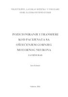 prikaz prve stranice dokumenta POZICIONIRANJE I TRANSFERI PACIJENATA SA OŠTEĆENJEM GORNJEG MOTORNOG NEURONA