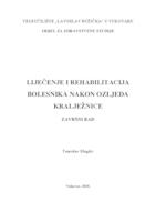 prikaz prve stranice dokumenta LIJEČENJE I REHABILITACIJA BOLESNIKA NAKON OZLJEDA KRALJEŽNICE