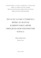 prikaz prve stranice dokumenta ŽIVOTNE NAVIKE I ČIMBENICI RIZIKA ZARAZVOJ KARDIOVASKULARNIH OBOLJENJA KOD NOGOMETNIH SUDACA