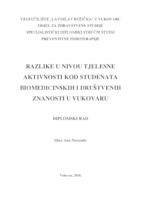 prikaz prve stranice dokumenta RAZLIKE U NIVOU TJELESNE AKTIVNOSTI KOD STUDENATA BIOMEDICINSKIH I DRIŠTVENIH ZNANOSTI U VUKOVARU