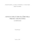 prikaz prve stranice dokumenta ODNOS UPRAVNIH SLUŽBENIKA PREMA GRAĐANIMA