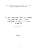 prikaz prve stranice dokumenta FIZIOTERAPIJSKI POSTUPCI KOD BOLESNIKA S KOPB-om