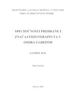 prikaz prve stranice dokumenta SPECIFIČNOSTI PREHRANE I ZNAČAJ FIZIOTERAPEUTA U OSOBA S GIHTOM