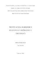 prikaz prve stranice dokumenta MOTIVACIJA, BARIJERE I STAVOVI O VJEŽBANJU U TRUDNOĆI