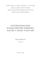 prikaz prve stranice dokumenta SOCIODEMOGRAFSKE KARAKTERISTIKE KORISNIKA MASAŽA U GRADU VUKOVARU