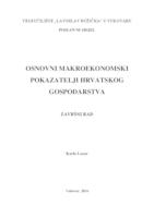 prikaz prve stranice dokumenta OSNOVNI MAKROEKONOMSKI POKAZATELJI HRVATSKOG GOSPODARSTVA