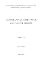 prikaz prve stranice dokumenta FIZIOTERAPIJSKE INTERVENCIJE KOD CISTIČNE FIBROZE