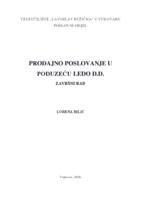 prikaz prve stranice dokumenta PRODAJNO POSLOVANJE U PODUZEĆU LEDO d.d.