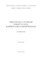 prikaz prve stranice dokumenta PREVENCIJA U FUNKCIJI SPRJEČAVANJA KARDIOVASKULARNIH BOLESTI