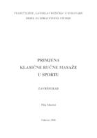 prikaz prve stranice dokumenta PRIMJENA KLASIČNE RUČNE MASAŽE U SPORTU