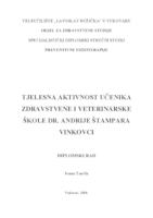 prikaz prve stranice dokumenta TJELESNA AKTIVNOST UČENIKA ZDRAVSTVENE I VETERINARSKE ŠKOLE DR. ANDRIJE ŠTAMPARA VINKOVCI