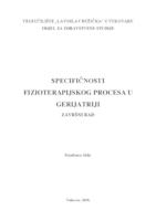 prikaz prve stranice dokumenta SPECIFIČNOSTI FIZIOTERAPIJSKOG PROCESA U GERIJATRIJI