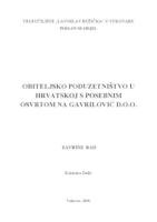 prikaz prve stranice dokumenta OBITELJSKO PODUZETNIŠTVO U HRVATSKOJ S POSEBNIM OSVRTOM NA GAVRILOVIĆ