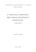 prikaz prve stranice dokumenta E-TRGOVINA U REPUBLICI HRVATSKOJ S OSVRTOM NA KONZUM d.d.