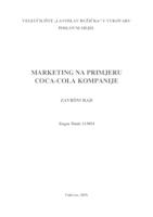 prikaz prve stranice dokumenta MARKETING NA PRIMJERU COCA COLA KOMPANIJE