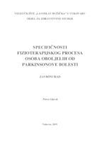 prikaz prve stranice dokumenta SPECIFIČNOSTI FIZIOTERAPIJSKOG PROCESA OSOBA OBOLJELIH OD PARKINSONOVE BOLESTI