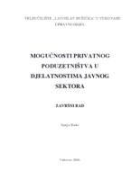 prikaz prve stranice dokumenta MOGUĆNOSTI PRIVATNOG PODUZETNIŠTVA U DJELATNOSTIMA JAVNOG SEKTORA