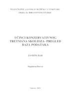 prikaz prve stranice dokumenta UČINCI KONZERVATIVNOG TRETMANA SKOLIOZA - PREGLED BAZA PODATAKA