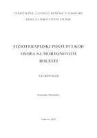 prikaz prve stranice dokumenta FIZIOTERAPIJSKI POSTUPCI KOD OSOBA SA MORTONOVOM BOLESTI