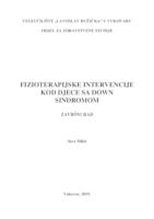 prikaz prve stranice dokumenta FIZIOTERAPIJSKA INTERVENCIJA KOD DJECE SA DOWN SINDROMOM