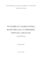 prikaz prve stranice dokumenta INTEGRIRANA MARKETINŠKA KOMUNIKACIJA NA PRIMJERU PODUZEĆA KRAŠ d.d.