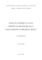 prikaz prve stranice dokumenta POSTUPCI SPRJEČAVANJA HOSPITALNIH INFEKCIJA S NAGLASKOM NA HIGIJENU RUKU