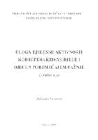 prikaz prve stranice dokumenta ULOGA TJELESNE AKTIVNOSTI KOD HIPERAKTIVNE DJECE I DJECE S POREMEĆAJEM PAŽNJE