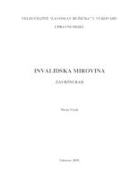 prikaz prve stranice dokumenta INVALIDSKA MIROVINA