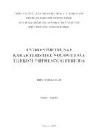 prikaz prve stranice dokumenta ANTROPOMETRIJSKE KARAKTERISTIKE NOGOMETAŠA TIJEKOM PRIPREMNOG PERIODA