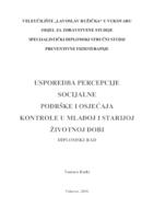 prikaz prve stranice dokumenta USPOREDBA PERCEPCIJE SOCIJALNE PODRŠKE I OSJEĆAJA KONTROLE U MLAĐOJ I STARIJOJ ŽIVOTNOJ DOBI