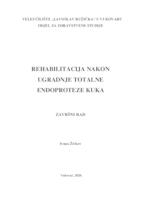 prikaz prve stranice dokumenta REHABILITACIJA NAKON UGRADNJE TOTALNE ENDOPROTEZE KUKA